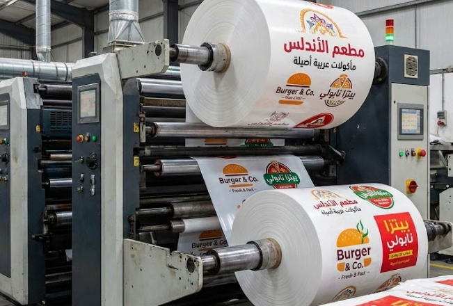 طباعة أكياس بلاستيك للمطاعم بالرياض