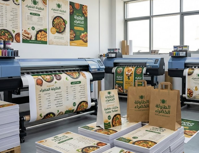 طباعة مواد ترويجية للمطاعم في الرياض